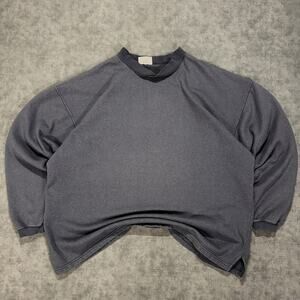 Vintage 90s Dodger mock neck sweatshirt mens XXL Blue Grey Oversized